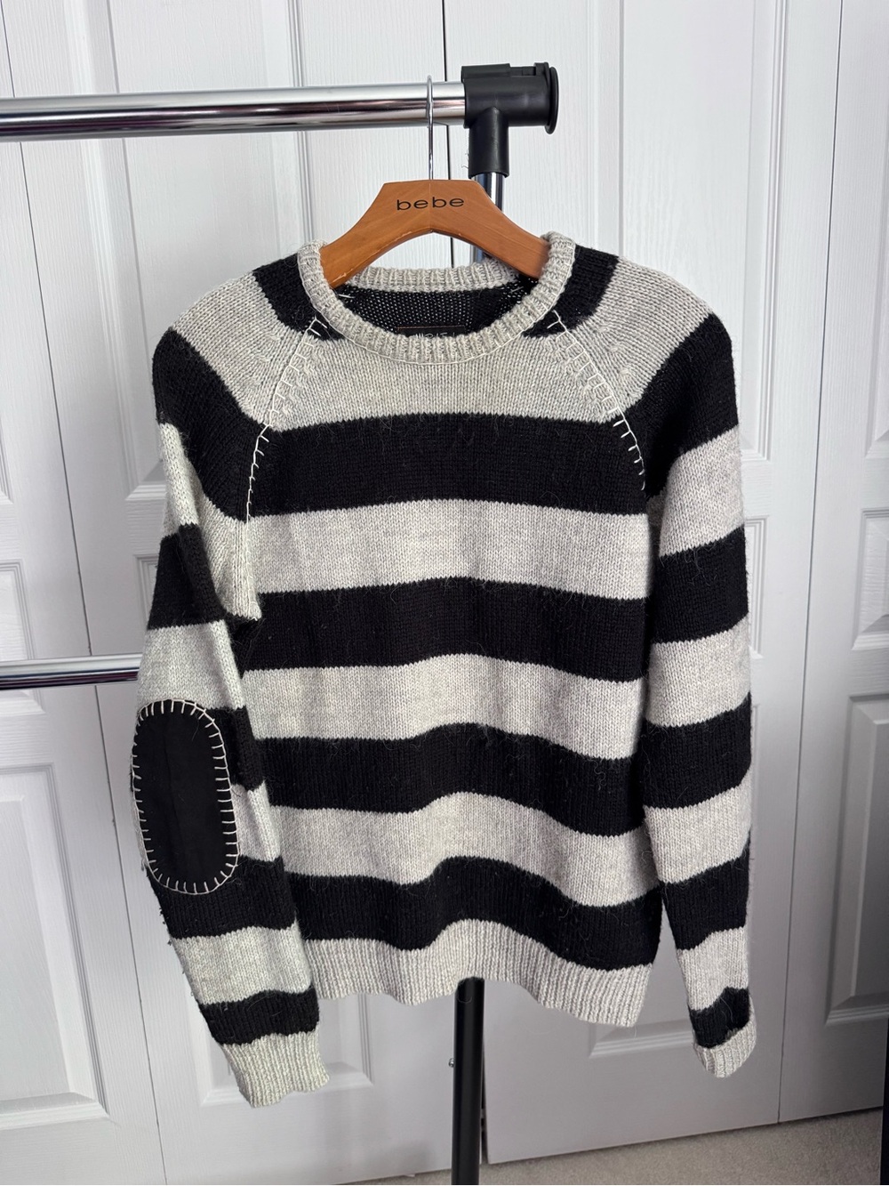 Paul Frank Black and Greg Striped Crewneck Sweater